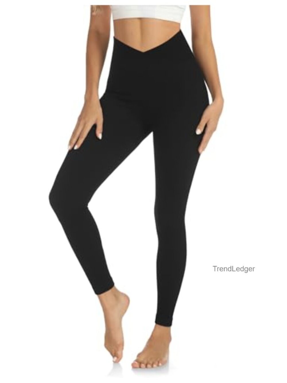High Waist Yoga Pants Cutout Ripped Tummy Control Workout Running Skinny